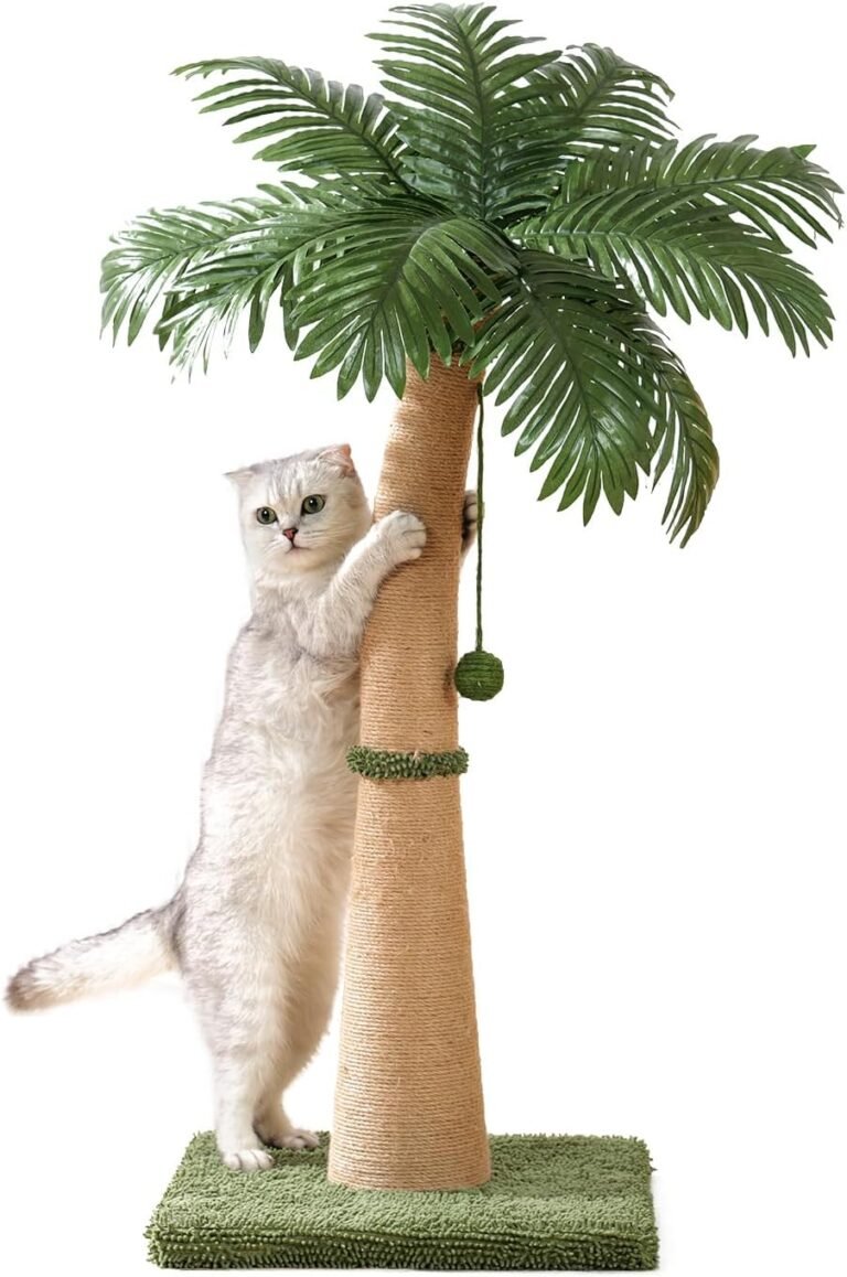 Palm-Tree Sisal Cat Post 2 — Stop Your Cat from Ruining Furniture! 1 Curved Palm-Tree Sisal Cat Post