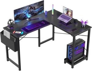 L shaped computer desk for home office