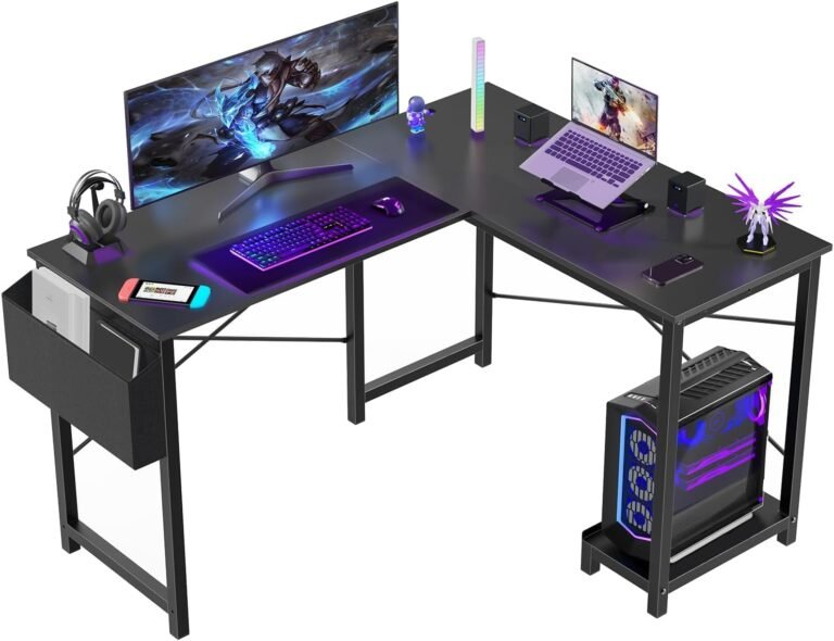 L shaped computer desk for home office