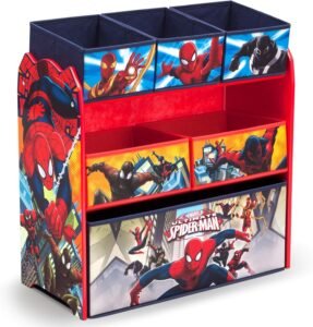 Kids toy storage organizer with multi bins