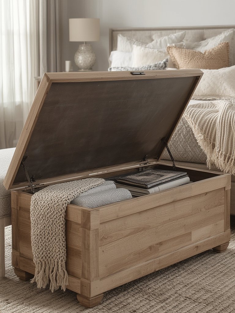 storage bench in action