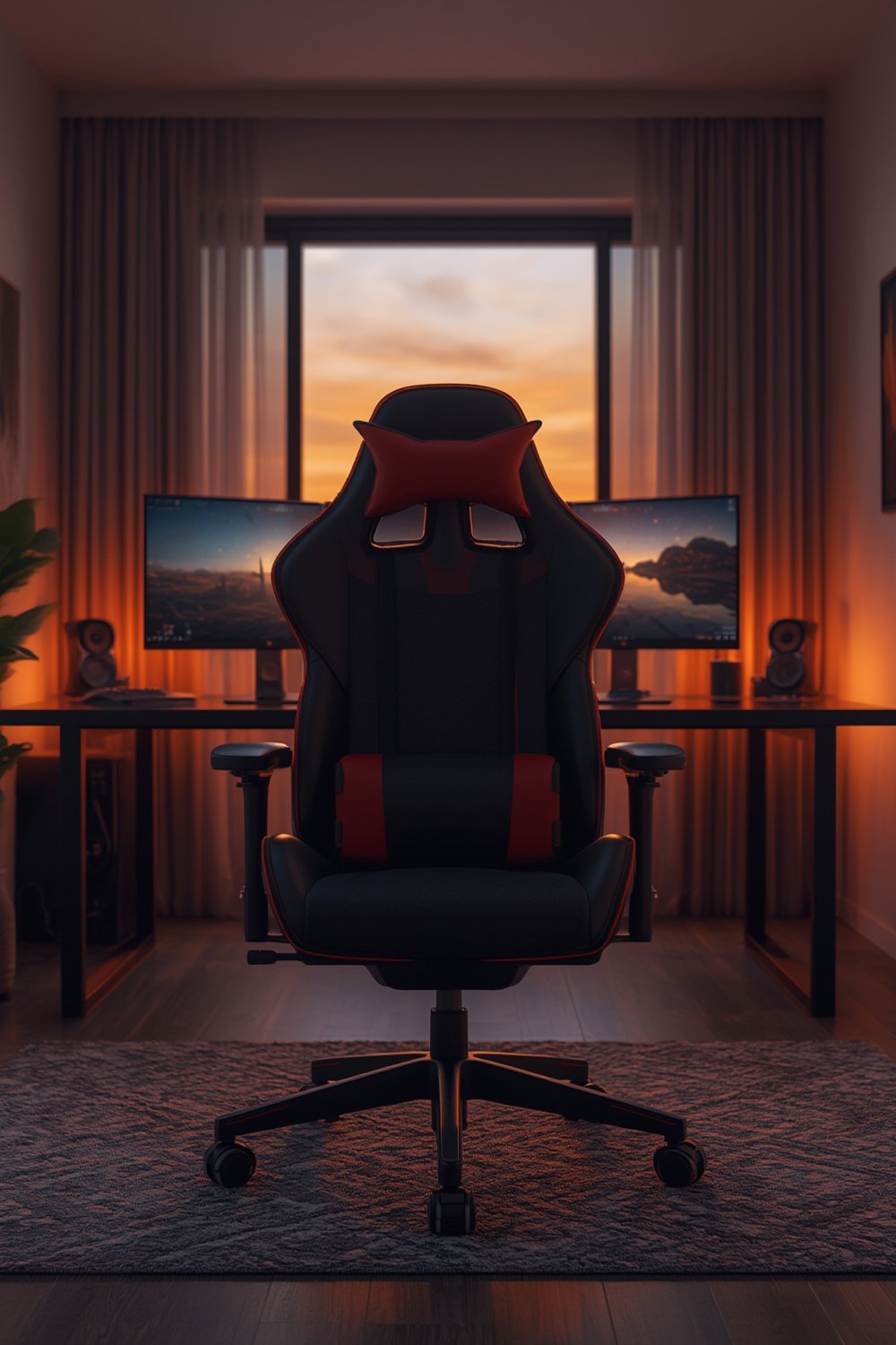 gaming chair in home office setting