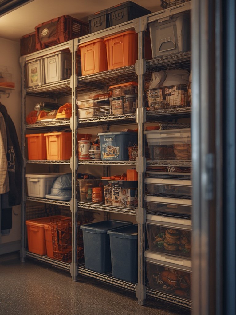 plastic shelving in action