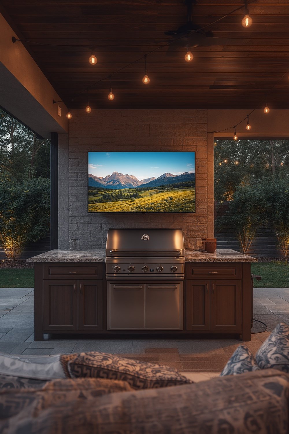 outdoor kitchen waterproof TV - Illustration 1