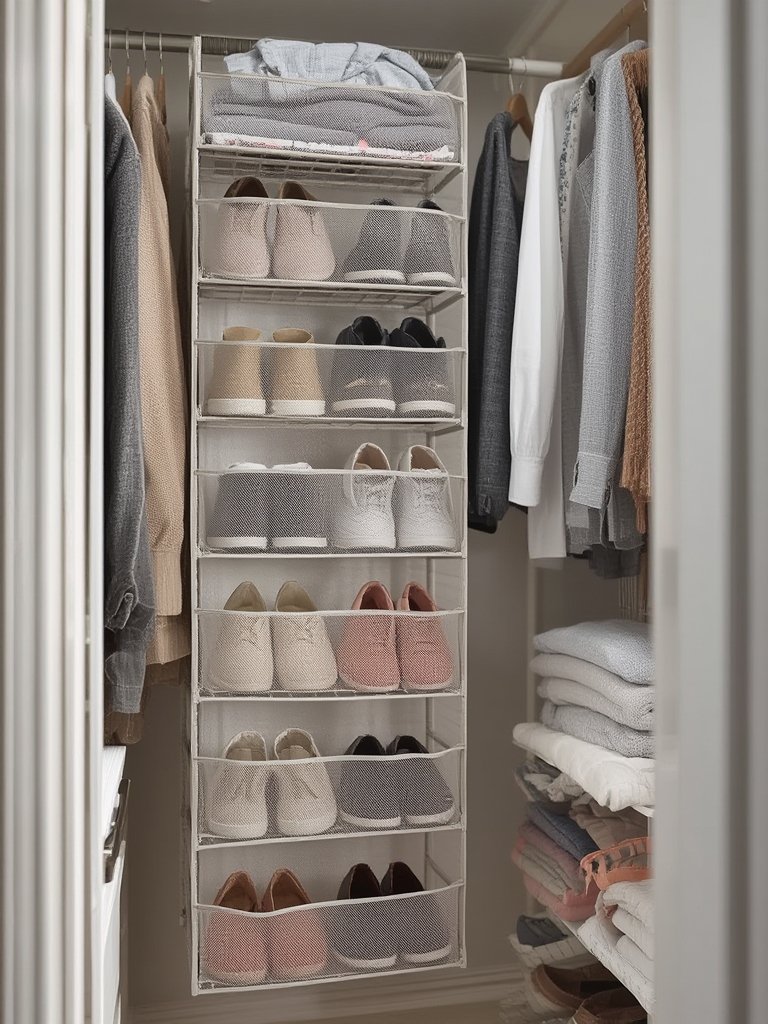 shoe organizer in action