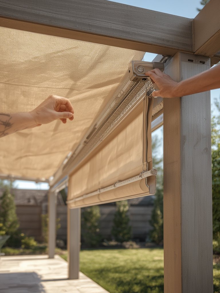 pergola with retractable canopy - Illustration 2