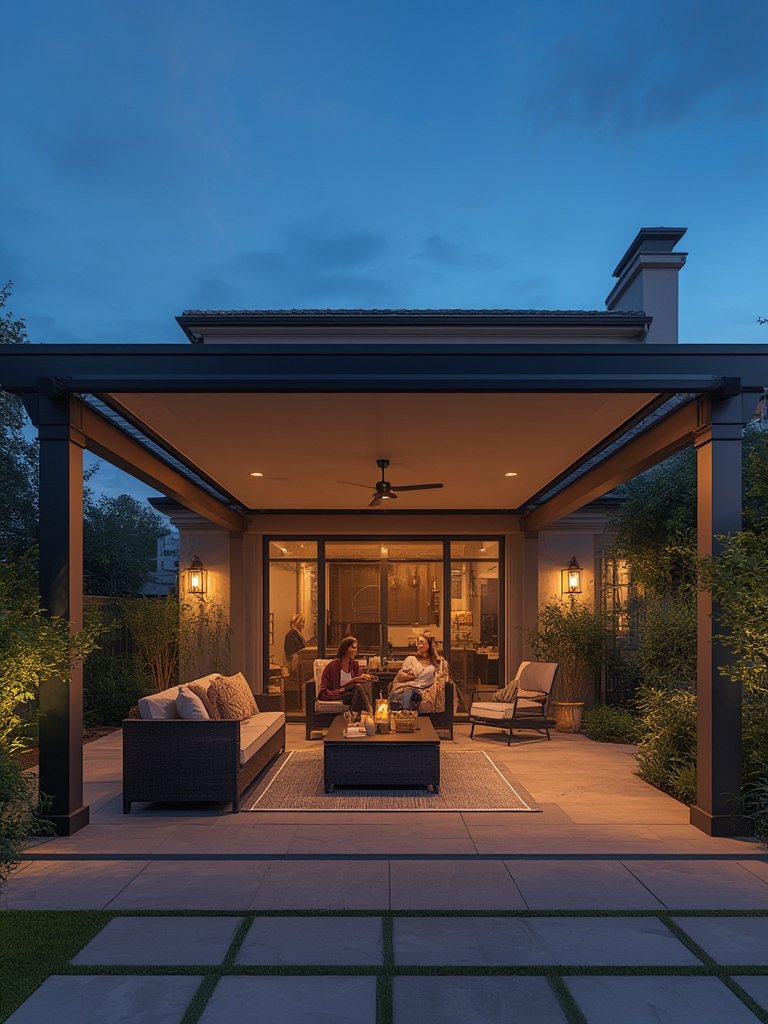 pergola with retractable canopy - Illustration 3