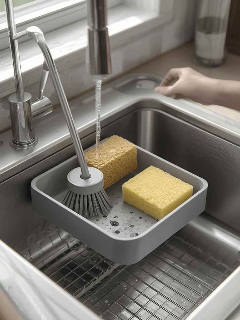 sink caddy in action