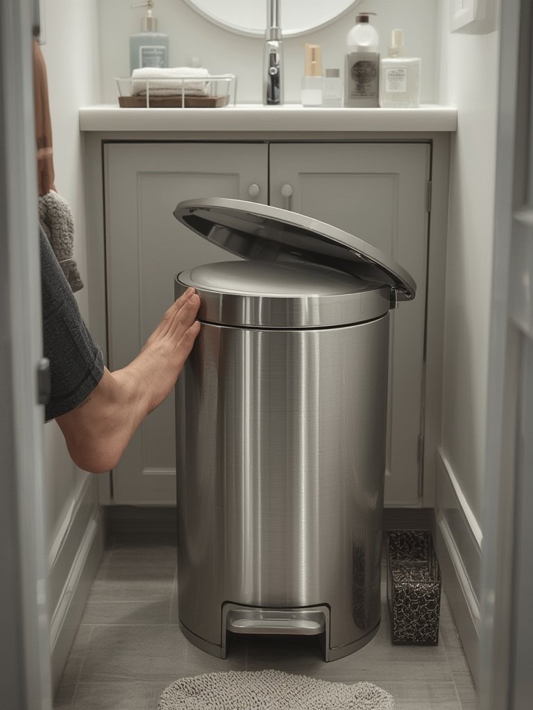 stainless steel bin with removable inner bucket