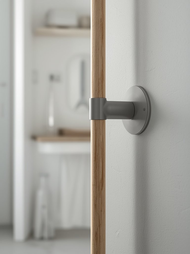 broom holder in action